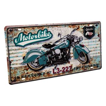 Placa de metal multicolor