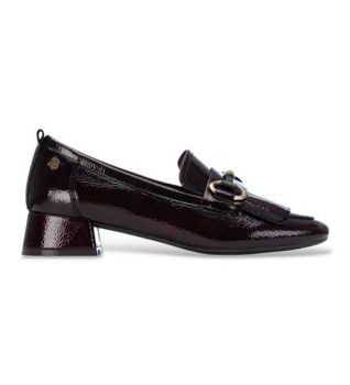 Carmela para mujer. 16436203-BURDEOS Mocasines de Piel 164362 granate (41), 3 a 5cm, Ninguno, Casual, Clásico, Charol