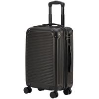 homcom maleta rigida pequena 40l equipaje expandible abs con 4 ruedas giratorias protectores en las esquinas 56x36x24 cm negro