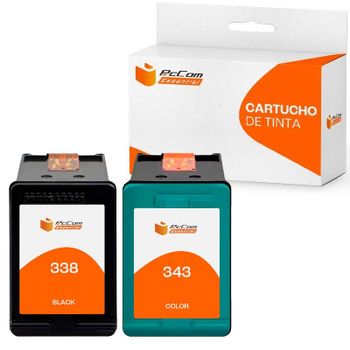 PcCom Essential HP 338/343 Cartucho Tinta Compatible Negro/tricolor Pack 2