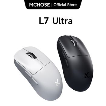 Ratón inalámbrico para juegos MCHOSE L7 L7 Ultra PAW3395 26K Sensor Dual 8K Polling 39g ultraligero 2,4 GHz RF/BT/con cable triodo
