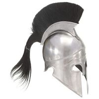 replica de casco de guerrero griego rol en vivo acero plateado vidaxl