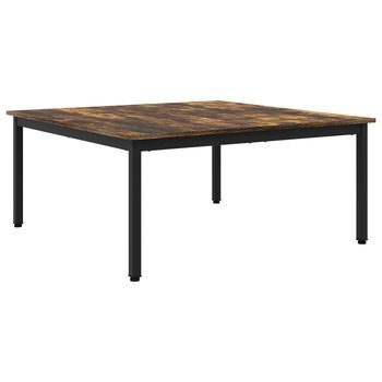 Mesa De Café - Mesa De Centro - Mesa Baja Roble Humo 100 X 100 X 45 Cm Madera De Ingeniería
