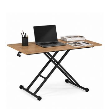Escritorio Plegable 120.00 X 60.00 X 70.00 Mesa De Oficina Roble/negro