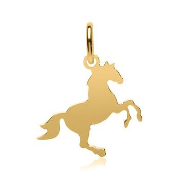 Colgante caballo de plata 925 dorada