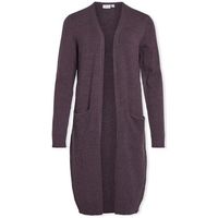 vila abrigo noos ril long cardigan - plum perfect para mujer