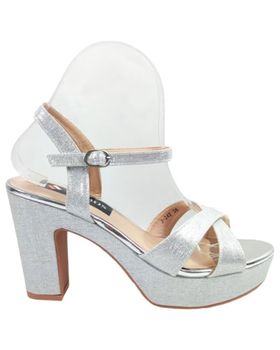 de TIMBOS SANDALIA TACON FIESTA MUJER PLATA 131421 PLATEADO