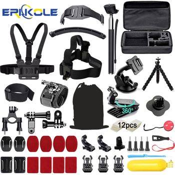 Kit de 50 Accesorios para Cámaras de Acción DJI Osmo Action 5 Pro 4/3, GoPro Hero 13 12 11/10, Insta360, AKASO, Yi, Sjcam