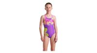 banador arena light tricks morado rosa multicolor nina
