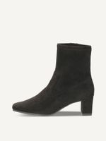 caprice bootie black made of textiles with block heel size 37