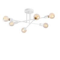 lampara de techo flower-175 blanco metal 64x64x30 cm