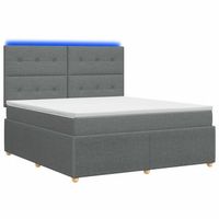 cama tapizada 144x190x1405 cm tejido - gris