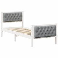 estructura de cama gris claro 80 x 200 cm madera de pino macizo