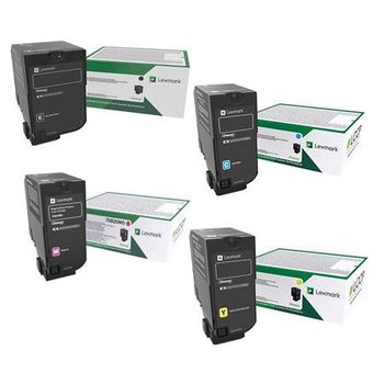 Original Multipack Lexmark CX727de Printer Toner Cartridges (4 Pack) -75B20K0