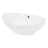 lavabo ovalado ceramica 590 x 390 x 200 mm blanco ecd germany