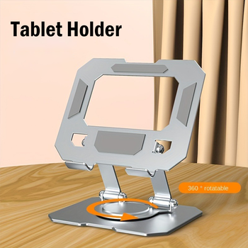 360 °   Soporte giratorio para tableta, soporte de escritorio plegable ajustable, Compatible con tableta portátil Ipad Pro/Air/Min de 4,7-12 pulgadas