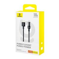 cable de carga baseus gem usb a a usb c 1 m 100 w nailon negro