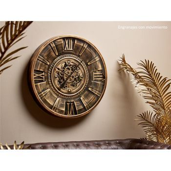 Reloj Mecanismo Pared Bronze Envejecido 80d. Cms. 80dx10 Cms