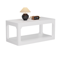 mesa de centro - mueble para salon y dormitorio - mdf - blanco 100x50x445cm