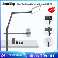 smallrig-soporte para camara de escritorio en vivo dt-50 con brazo flexible w cabeza de bola giratoria de 360  abrazadera c para fotografia transmision en vivo 4456