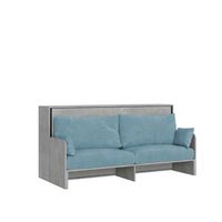 cama individual abatible kando con sofa de hormigon azul