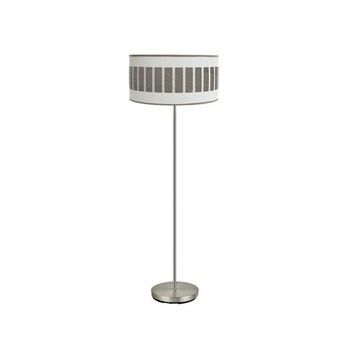 Pie Salon Ivanna 1xe27 Niquel/blanco-madera Gris 163x40x40 Cm