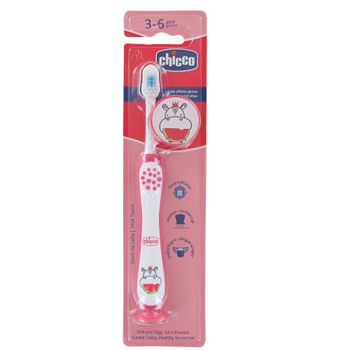 Chicco Cepillo Dental Hipopótamo 3-6 Años Rosa