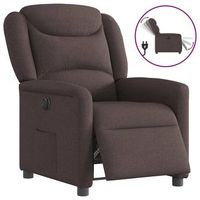 sillon de salon  silla  sillo reclinable electrico tela marron oscuro cfw550912