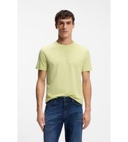 boss para hombre 50481923 camiseta punto logo beige l casual algodon manga corta