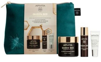 Apivita Queen Bee Longevity Crema Ligera 50 ml + Sérum 10 ml + Contorno 5 ml