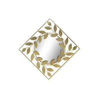 espejo metal espejo 120x25x120 laurel dorado