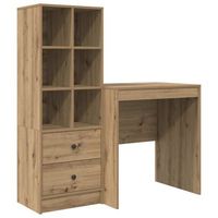 escritorio roble artisan 1155 x 50 x 127 cm 2 uds vidaxl