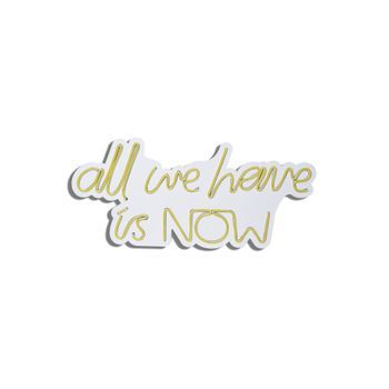 Iluminación Led Decorativa De Plástico All We Have Is Now Amarillo 26x57x2 Cm