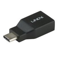 lindy 41899 cambiador de ganero para cable usb 31-c usb 31-a negro