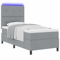 cama tapizada 193x93x128 cm  - gris