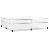 estructura de cama con somier cuero sintetico blanco 200x200cm vidaxl