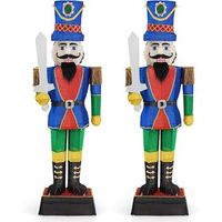 paquete de 2 costway cascanueces navidad grandes 184 cm