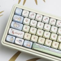 juego de teclas de kohachi para teclado mecanico alice accesorio con 144 teclas pbt moa dye-sub anime 225u 275u