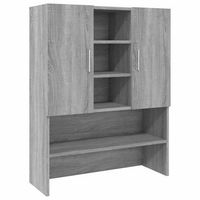 armario de lavadora gris sonoma 705x255x90 cm vidaxl