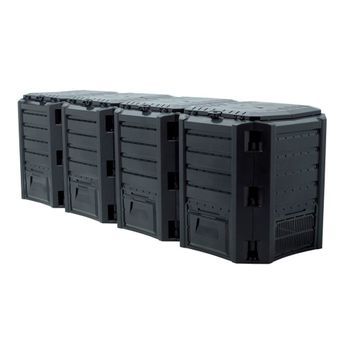 Compostador 1600l Prosperplast Compogreen Module Plástico Negro, 82,6x261x71,9cm