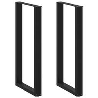 patas para mesa de bar en forma de u 2 unidades color negro 60 x 110-111 cm acero vidaxl