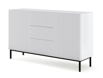 Cómoda efecto madera Blanco y Negro LED