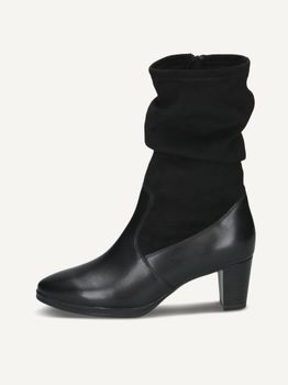 CAPRICE Bootie, black, made of Leather and synthetic with Block heel, Size 37