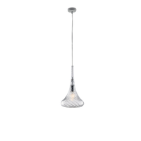 lampara de suspension nemesis en hierro con cristal pyrex transparente 1 luz 142 o20 bl280-s1-tr