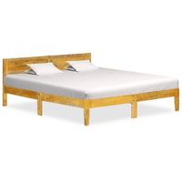 estructura de cama sin colchon madera maciza de mango 180 cm vidaxl