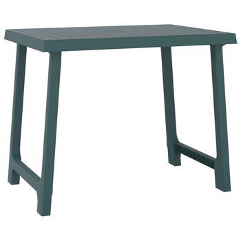Mesa De Jardín | Mesa De Camping Con Aspecto De Madera Pp Verde 79x56x64 Cm
