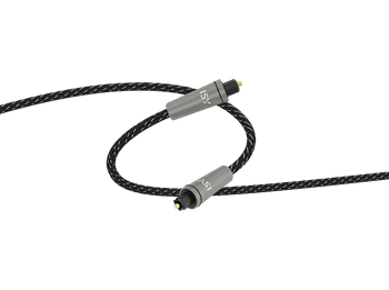 Cable audio - ISY IAU-1007, 1.5 m, Toslink a Toslink, Fibra óptica flexible, Negro