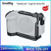 smallrig jaula fx5 hawklock para sony fx5 con abrazadera para cable hdmi con rosca de 14-20  orificios de posicionamiento arri de 38 -16 y zapata fria