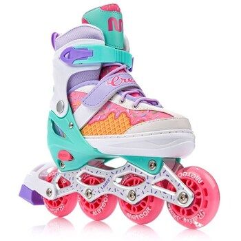 Meteor Zapatillas con ruedas 4W1 Cream Led 2023 para niña