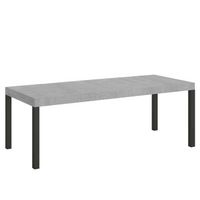 mesa extensible 90x160264 cm everyday premium estructura de cemento antracita